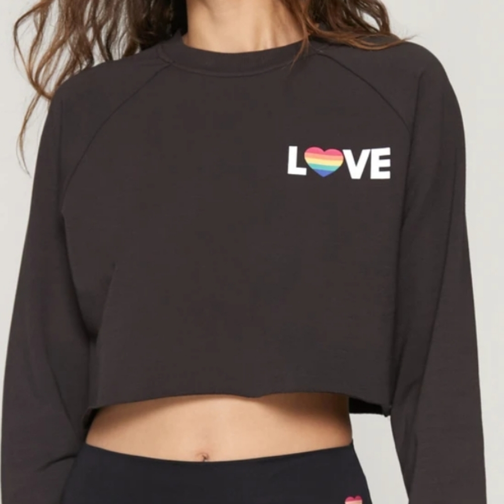 Spiritual Gangster LOVE Izzy Crop Sweatshirt